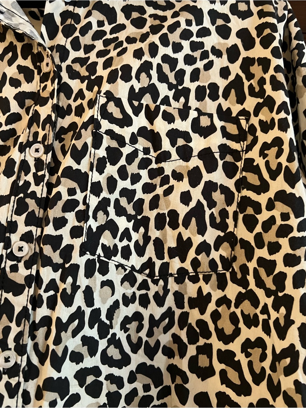 Maeve by Anthropologie Bennet buttondown shirt leopard print size S - Picture 5 of 6